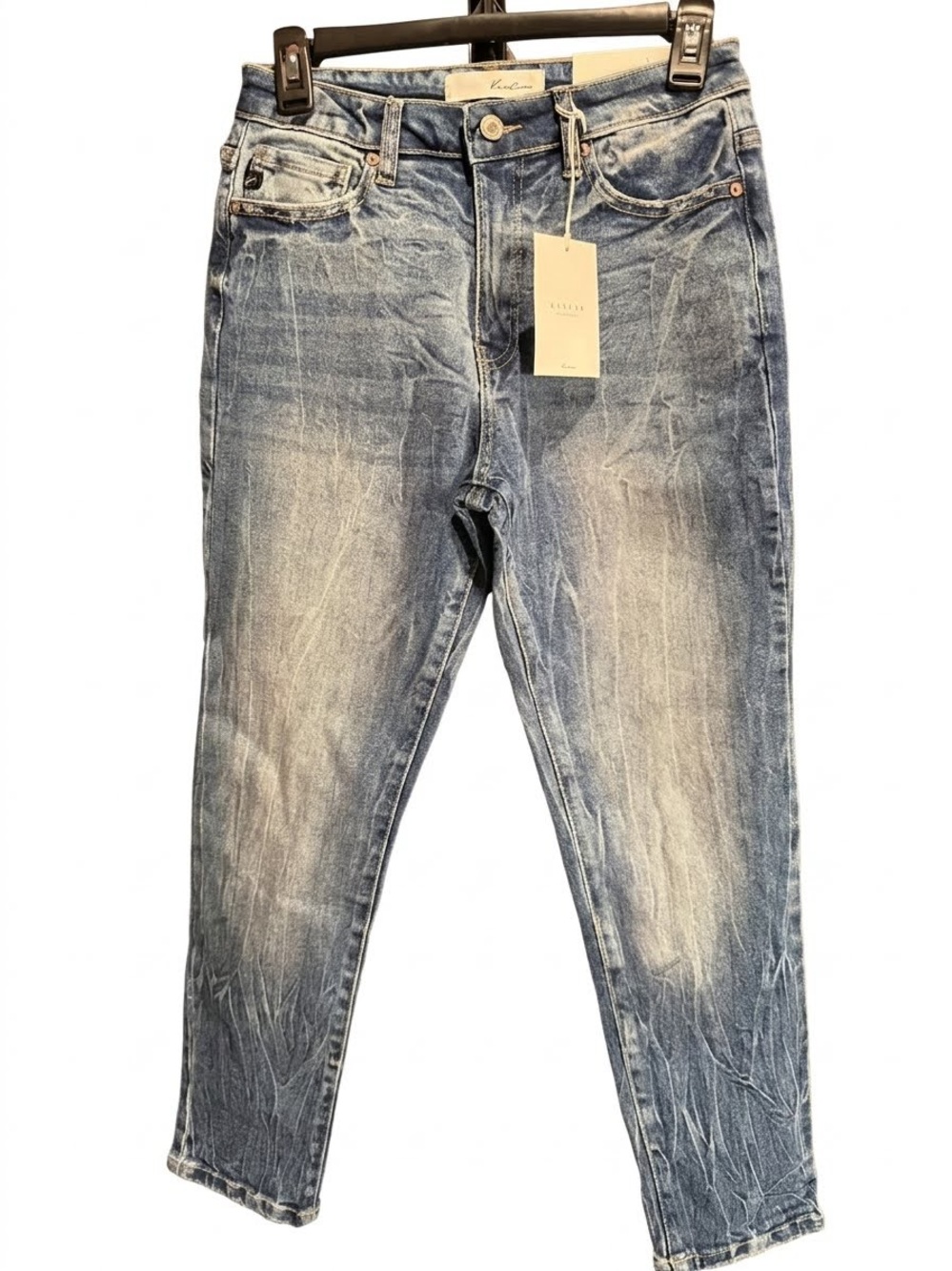 Women’s KANCAN Washed Blue Denim Jeans/ NWT/ 1/24 / relaxed fit / 26” waist